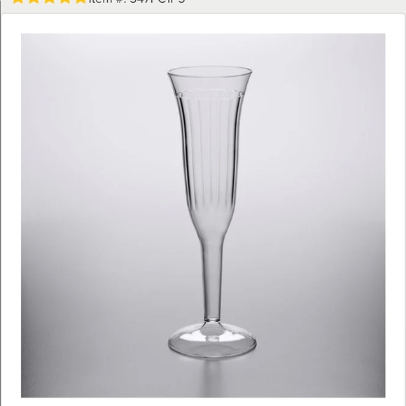 Disposable one piece champagne glasses
